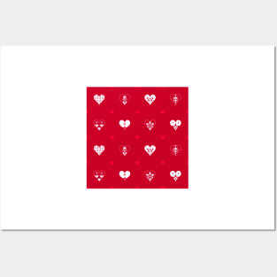 Valentines Day Hearts- Red Posters and Art